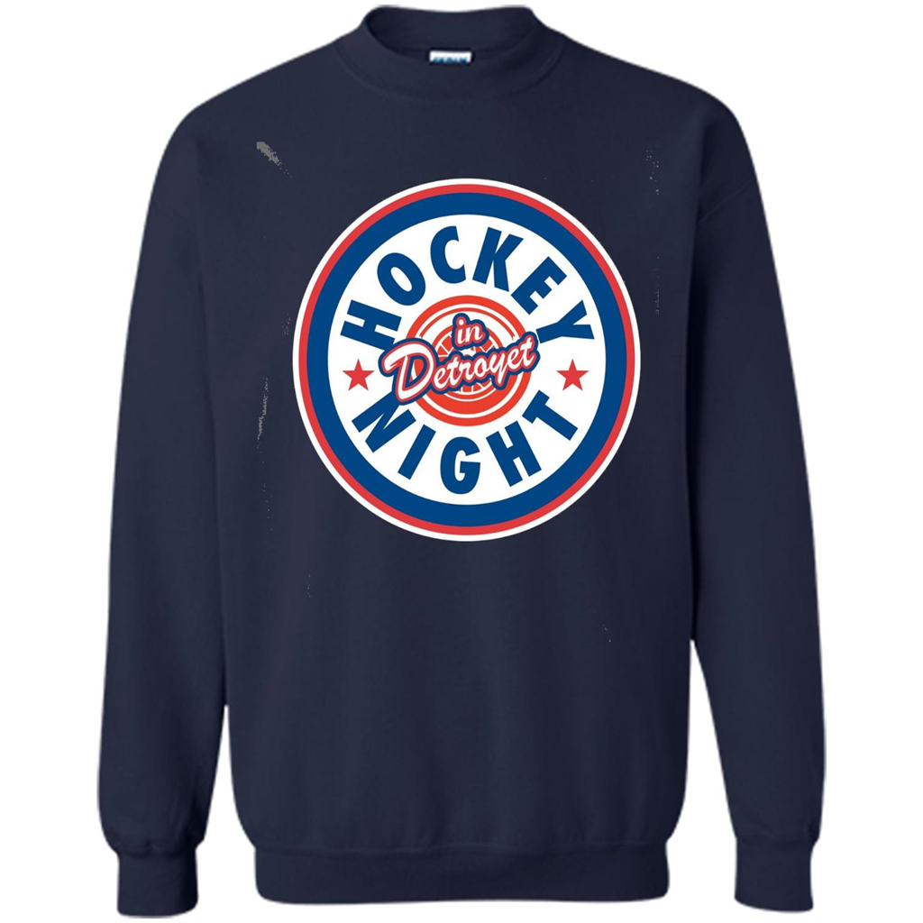 Hockey Night In Detroyet T-shirt Navy