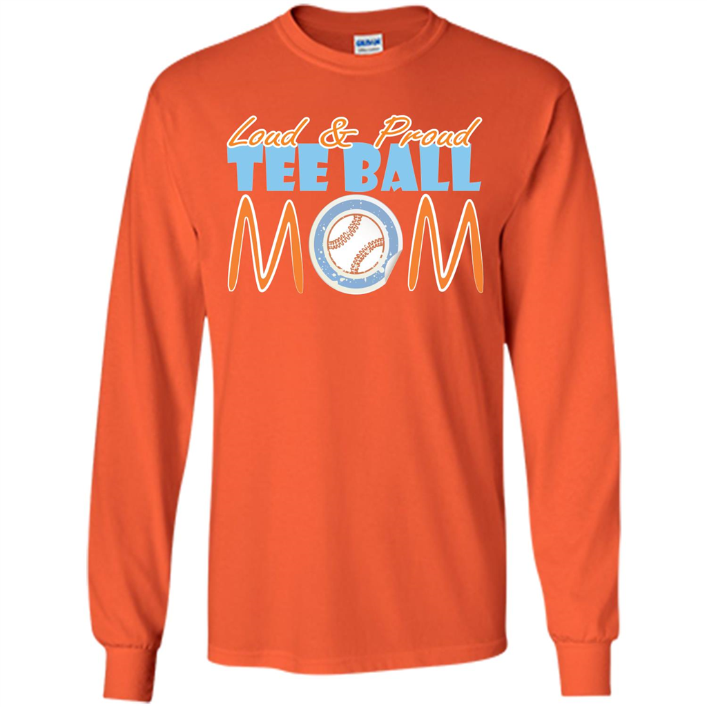 Softball Mommy T-shirt Loud And Proud Orange