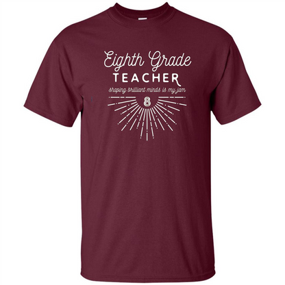 Teacher T-Shirts by F5 Eighth Grade Teacher T-shirt Maroon