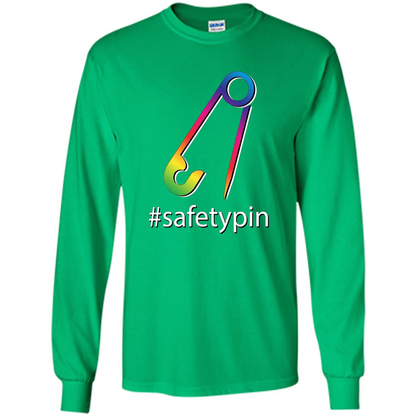Safety Pin Campaign Against Violence T-Shirt Irish Green