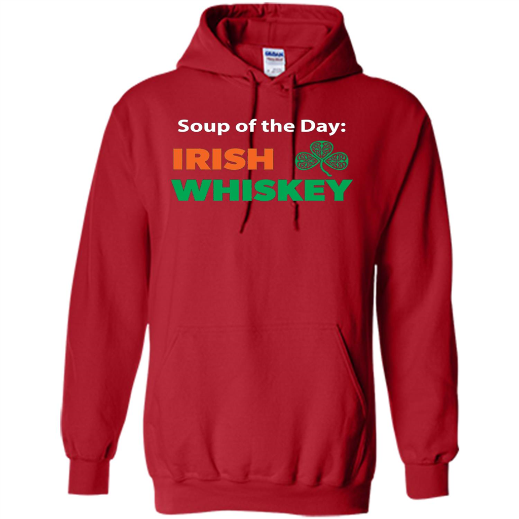 Funny Irish Whiskey Drinking Tshirt Soup Of The Day T-shirt Red