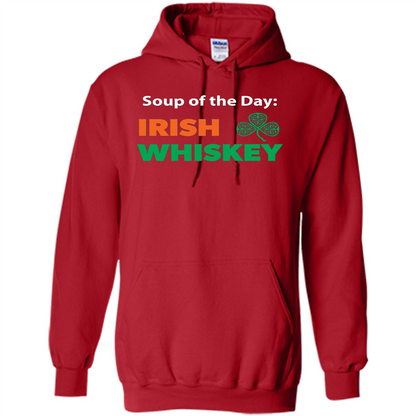 Funny Irish Whiskey Drinking Tshirt Soup Of The Day T-shirt Red