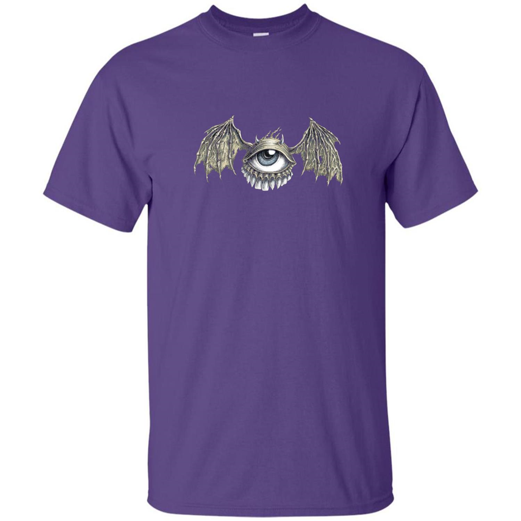 Eyebat T-shirt Scary Halloween Tshirt Purple