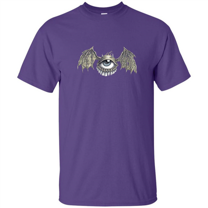 Eyebat T-shirt Scary Halloween Tshirt Purple
