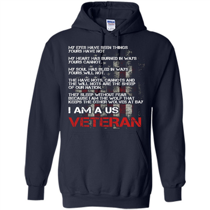 Military T-shirt I Am A Us Veteran T-shirt Navy