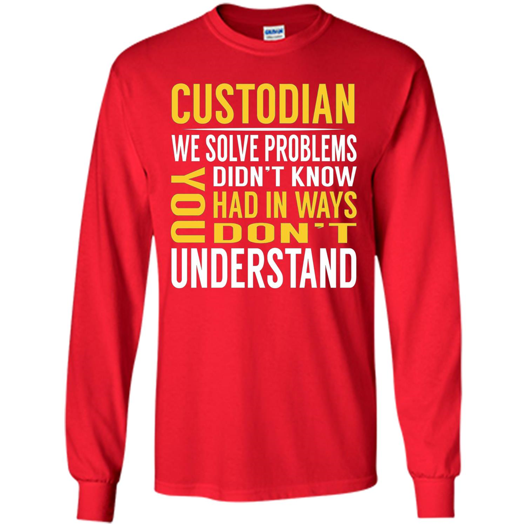 Custodian Solve Problems T-shirt Red