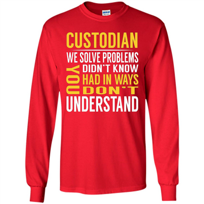 Custodian Solve Problems T-shirt Red