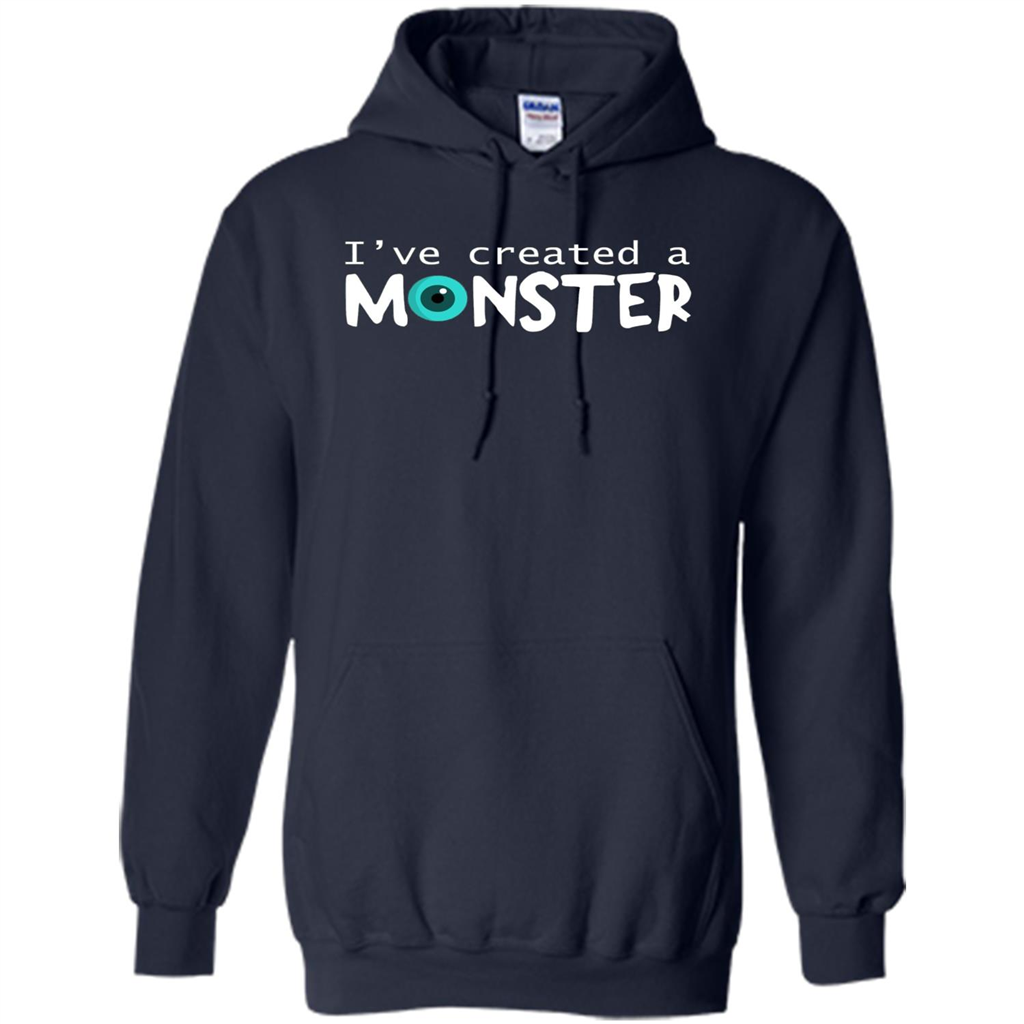 Daddy Son Matching T-shirt I Created A Monster Navy