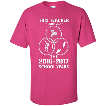 This Teacher Survived The 2016 2017 School Years T-shirt Heliconia