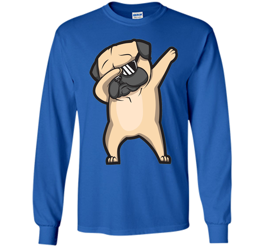 Dog T-shirt Dabbing Pug T-shirt Royal