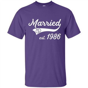 Married Since 1986 T-shirt Wedding Anniversary T-Shirt