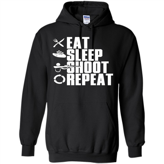 Eat Sleep Shoot Repeat T-shirt Black
