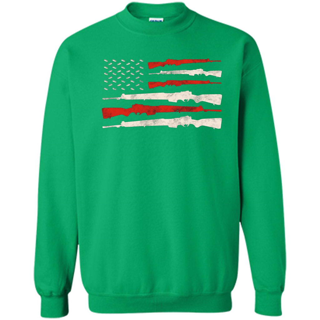 USA Flag Of Guns 2nd Amendment T-shirt Irish Green