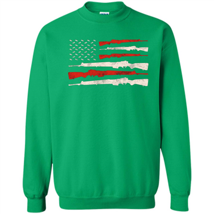USA Flag Of Guns 2nd Amendment T-shirt Irish Green