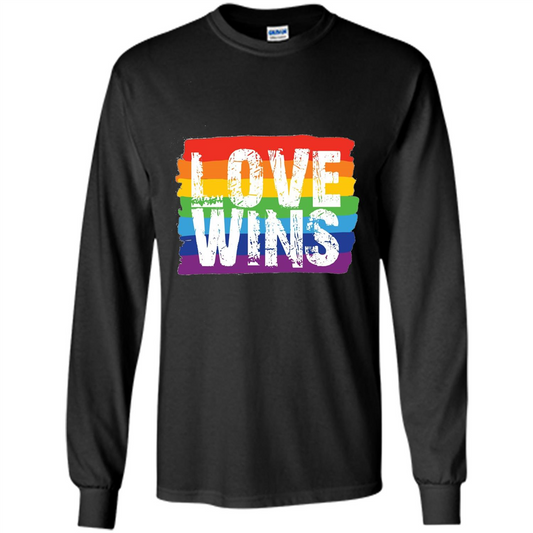 LGBTQ Pride T-shirt Love Wins Black