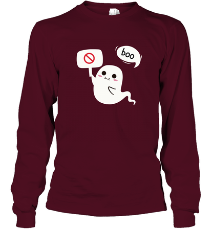Boo Pink Shirt Long Sleeve T-Shirt Long Sleeve T-Shirt Maroon