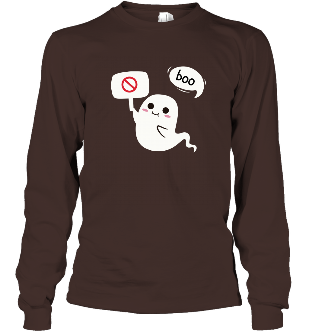 Boo Pink Shirt Long Sleeve T-Shirt Long Sleeve T-Shirt Dark Chocolate
