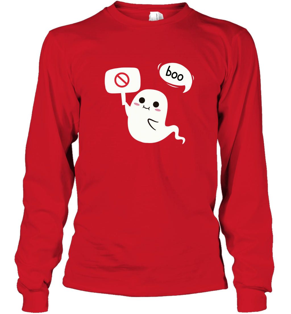 Boo Pink Shirt Long Sleeve T-Shirt Long Sleeve T-Shirt Red