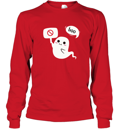 Boo Pink Shirt Long Sleeve T-Shirt Long Sleeve T-Shirt Red