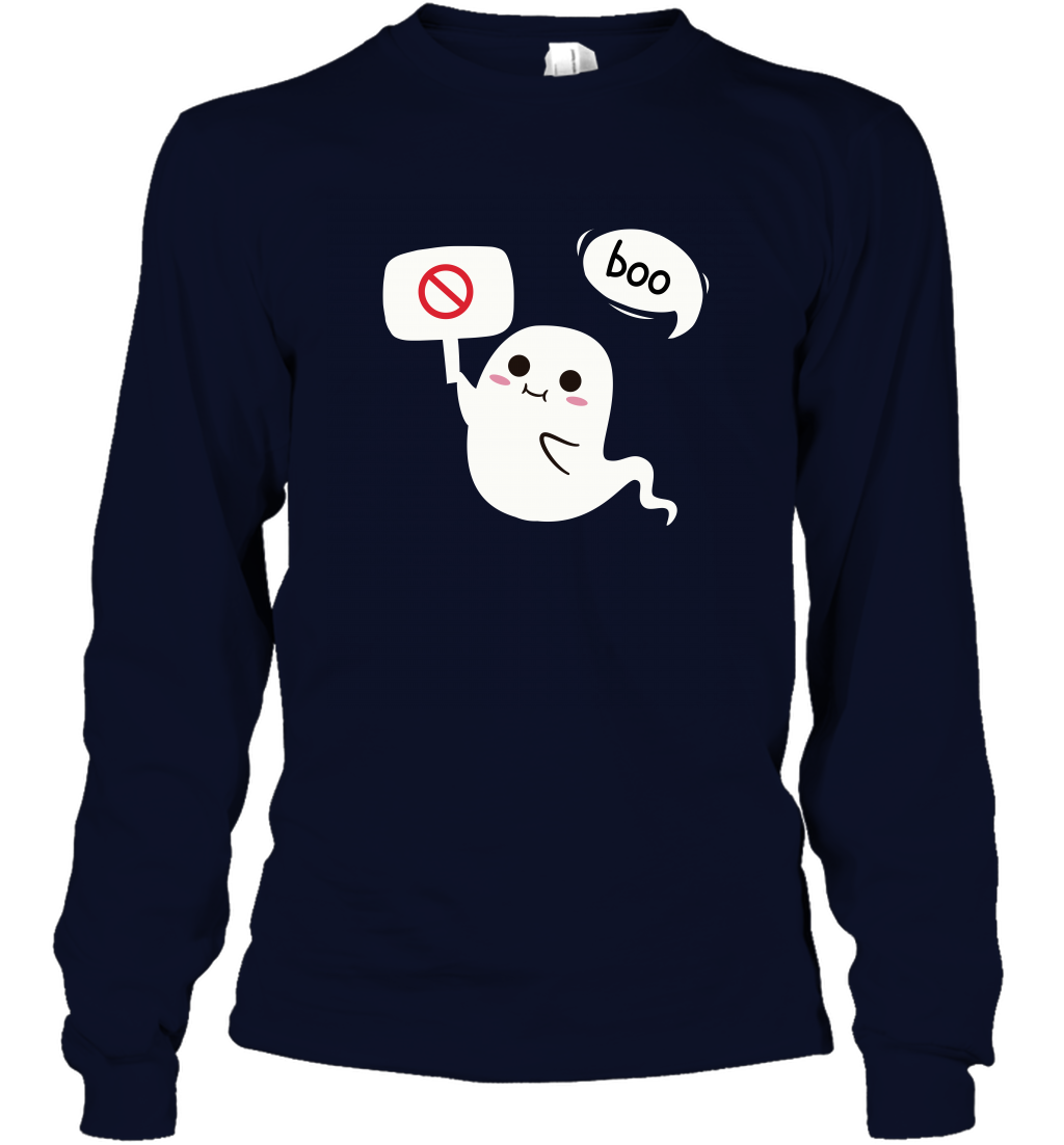 Boo Pink Shirt Long Sleeve T-Shirt Long Sleeve T-Shirt Navy