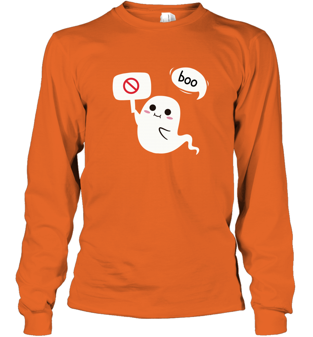 Boo Pink Shirt Long Sleeve T-Shirt Long Sleeve T-Shirt Orange