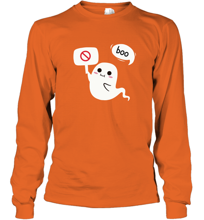 Boo Pink Shirt Long Sleeve T-Shirt Long Sleeve T-Shirt Orange