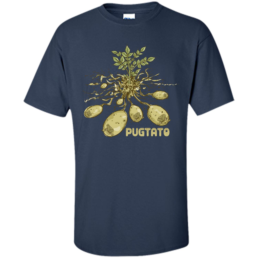 Pug Lover T-shirt Pug Potato Pugtato Navy