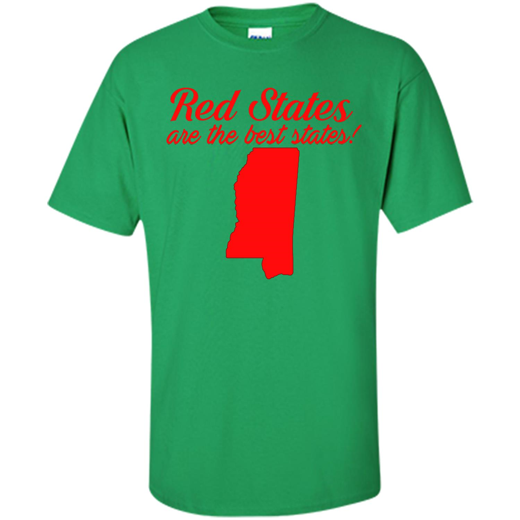 Mississippi T-Shirt Red States Are The Best States Irish Green