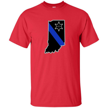 Indiana Sheriff Deputy Thin Blue Line Deputy Sheriff T-shirt