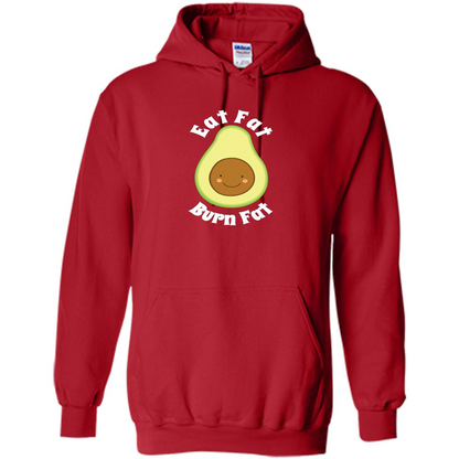 Eat Fat Burn Fat Avocado T-shirt Red