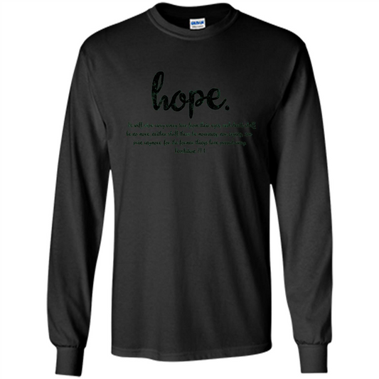 Hope Inspiration Tshirt With Bible Quote Black