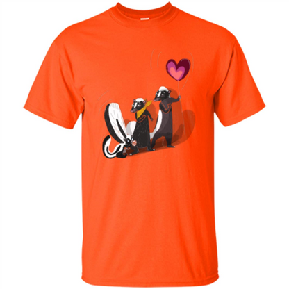Happy Skunk Famiily T-shirt Orange