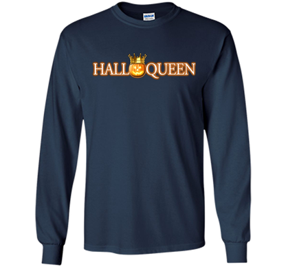 Halloween T-Shirt Halloween Pumpkin Queen T-shirt Navy
