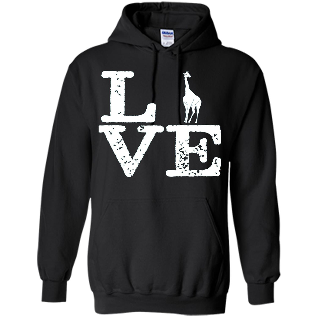 I Love Giraffe T-Shirt Black