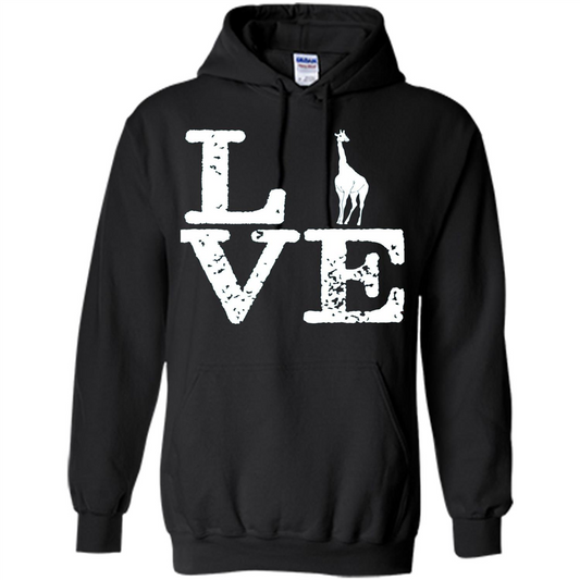 I Love Giraffe T-Shirt Black