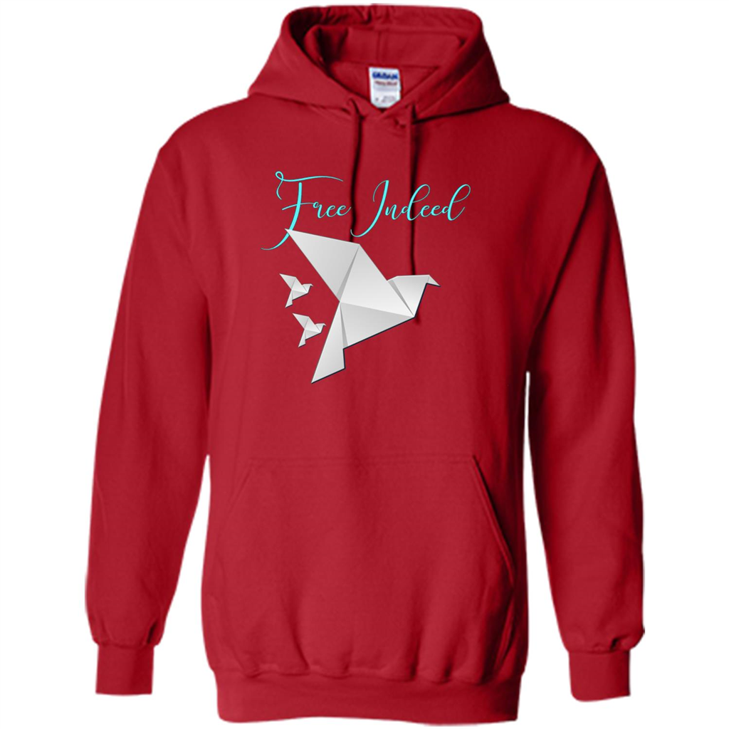 Free Indeed Origami Bird T-shirt Christian T-shirt Red