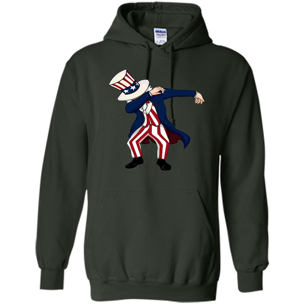 Independence Day 4th of July T-shirt Dabbing Forest Green