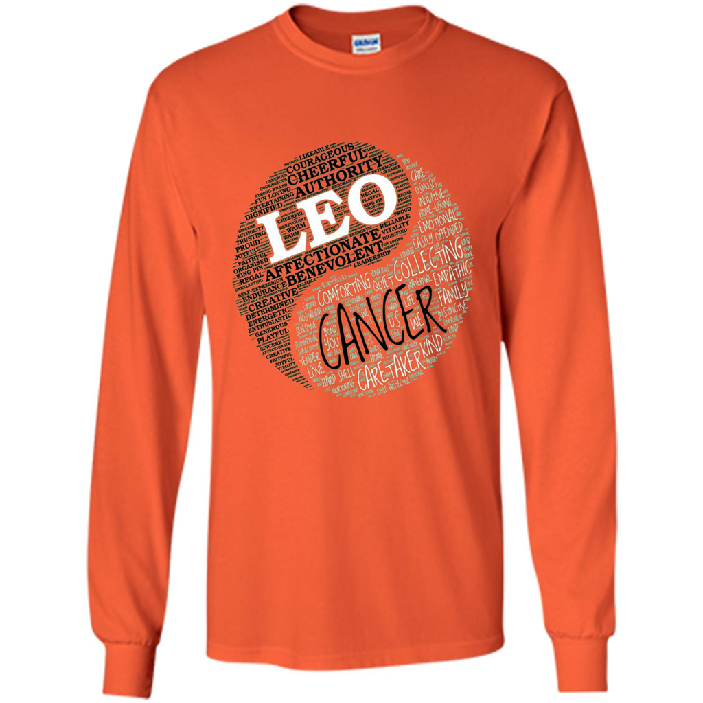 Zodiac Facts T-shirt Women Leo and Cancer T-shirt Orange