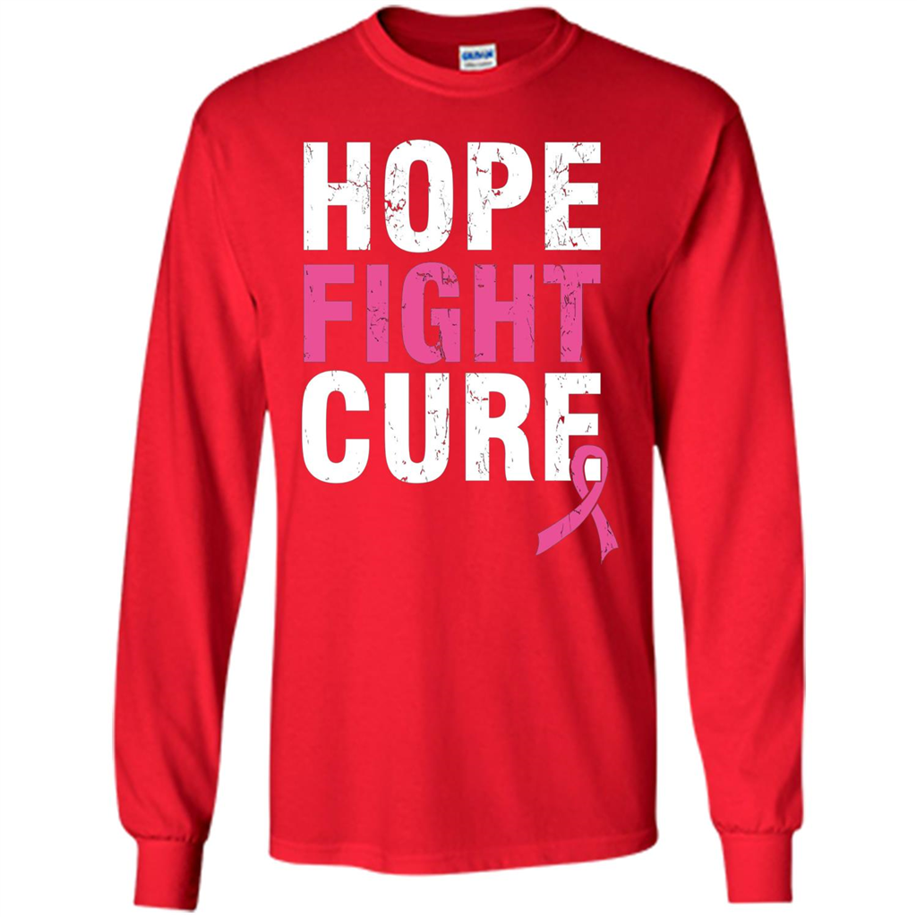 Breast Cancer Awareness T-shirt Hope Fight Cure Red