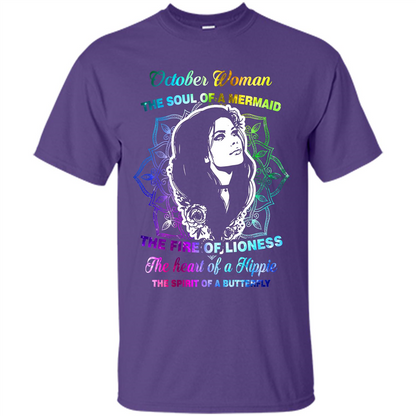 October Woman T-shirt The Heart Of A Hippie Purple