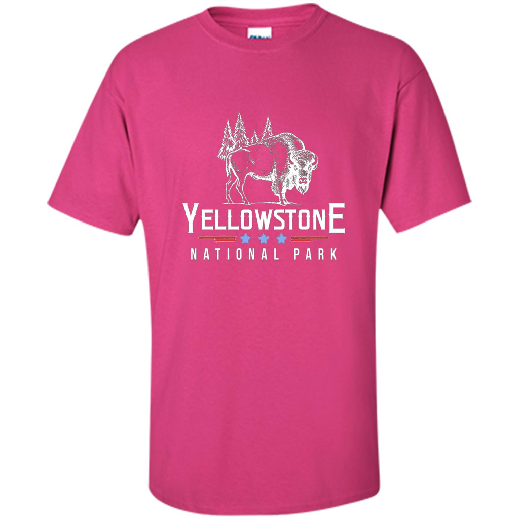 Yellowstone National Park Wyoming Buffalo T-shirt Heliconia