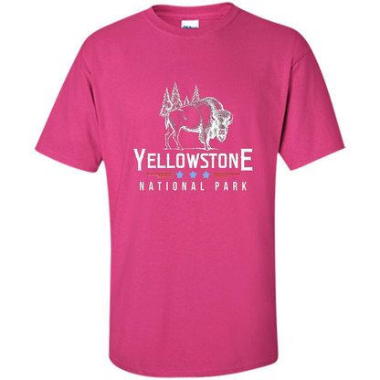 Yellowstone National Park Wyoming Buffalo T-shirt Heliconia