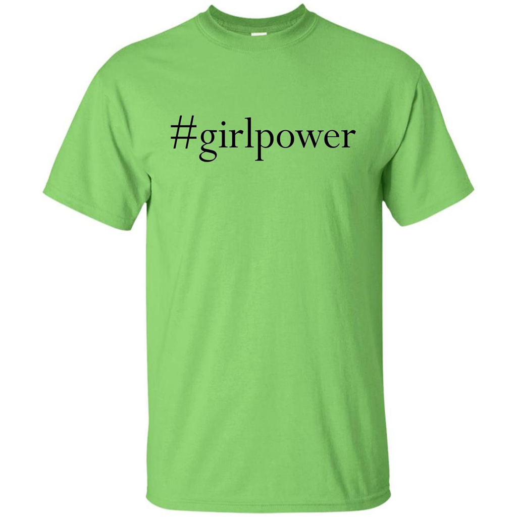 Hashtag Girl Power T-shirt Feminism Lime