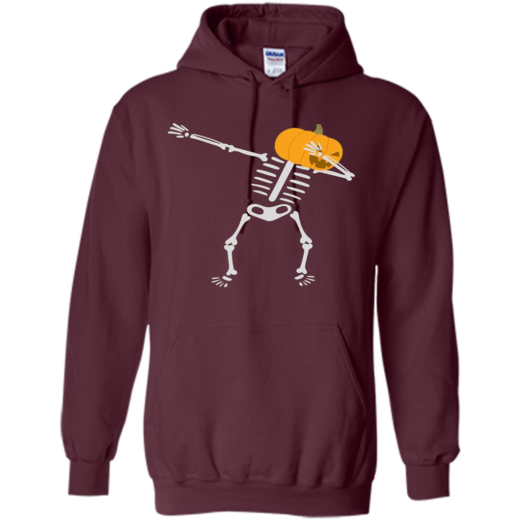 Dabbing Skeleton T-shirt Pumpkin Heat Dabbing Skeleton Maroon