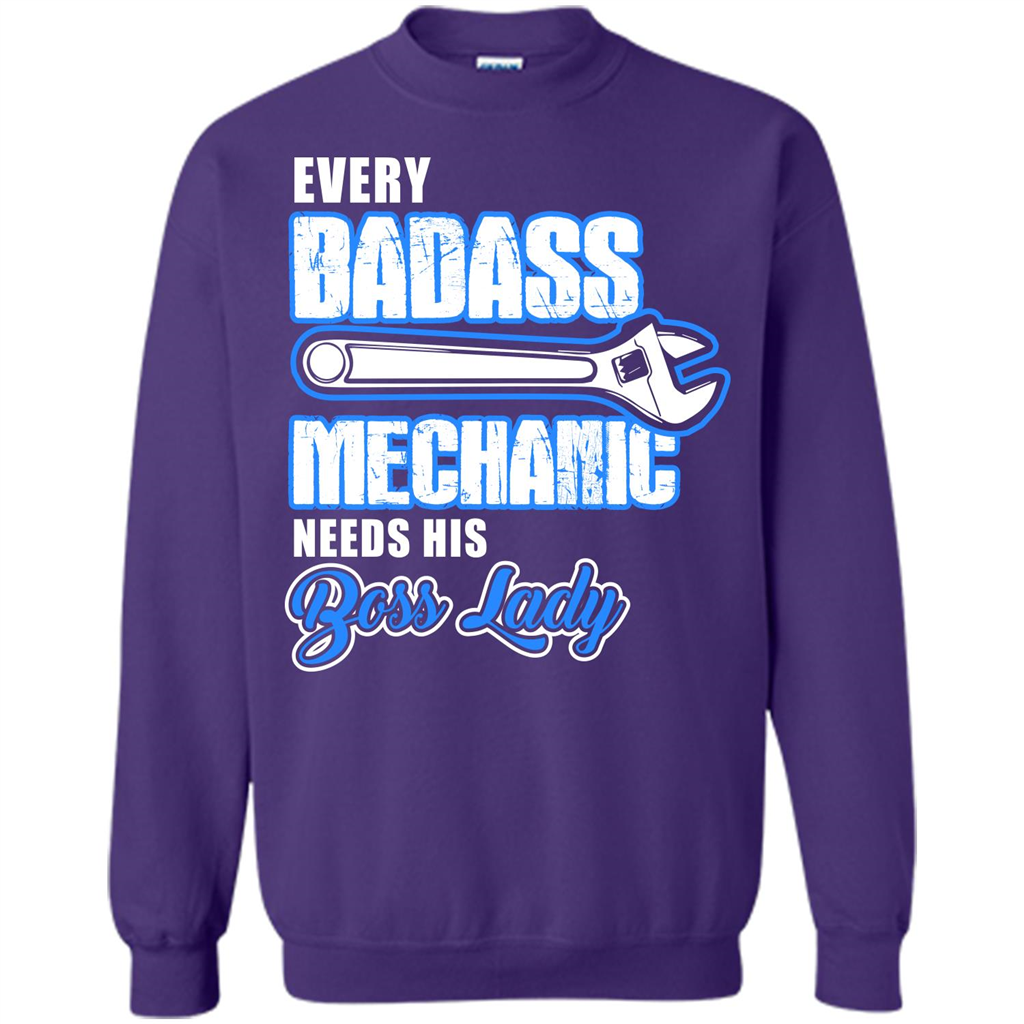 Every Badass Mechanic Needs His Boss Lady T-shirt Orange