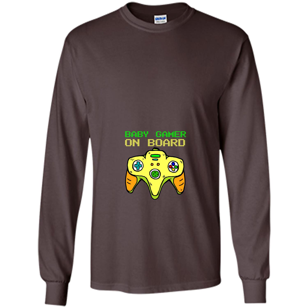 Pregnancy & Birth T-shirt Baby Gamer On Board Dark Chocolate