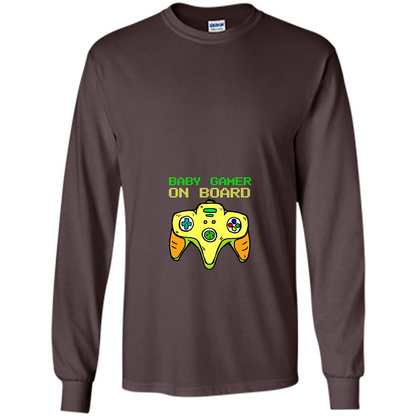 Pregnancy & Birth T-shirt Baby Gamer On Board Dark Chocolate