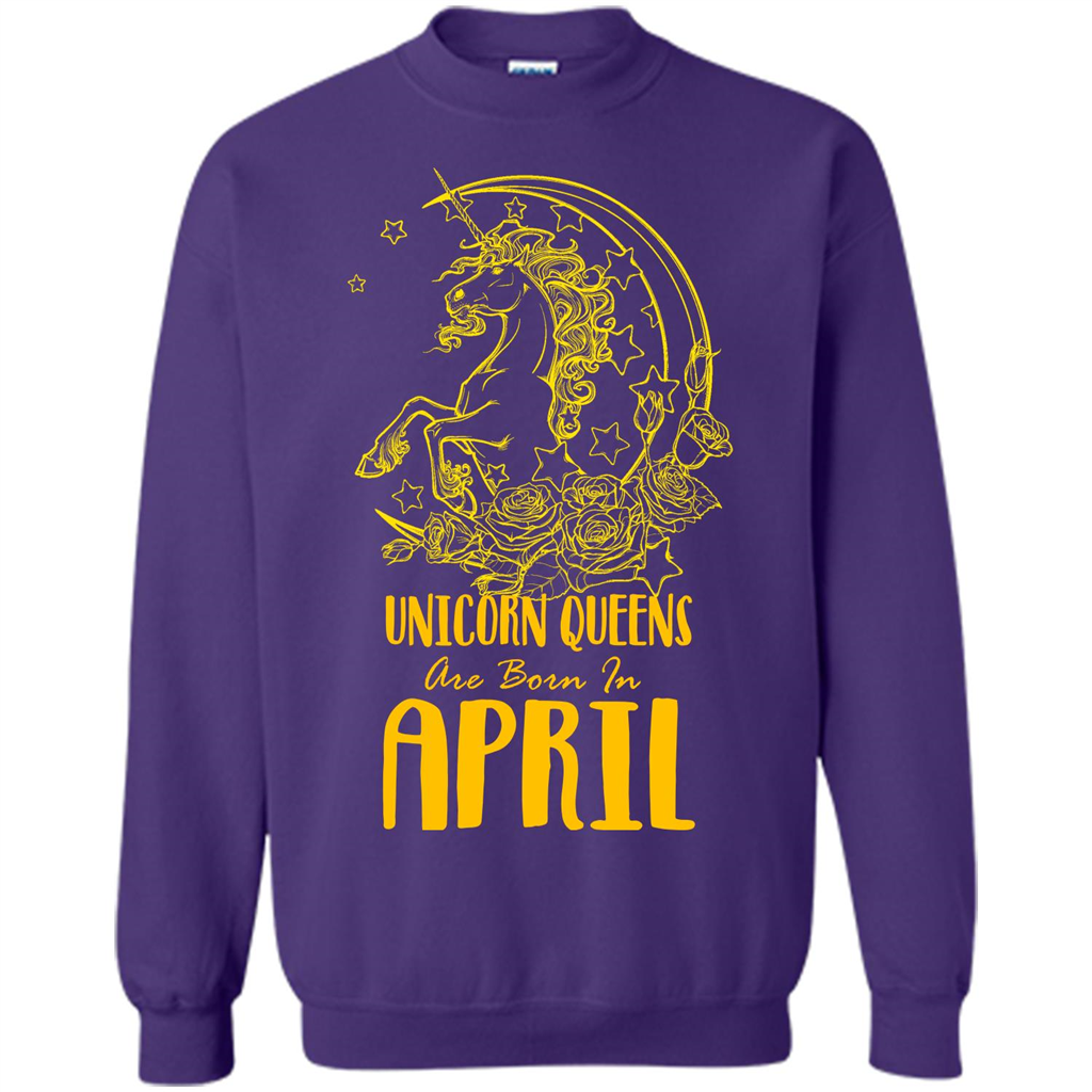 April Unicorn T-shirt Unicorn Queens Are Born In April Orange