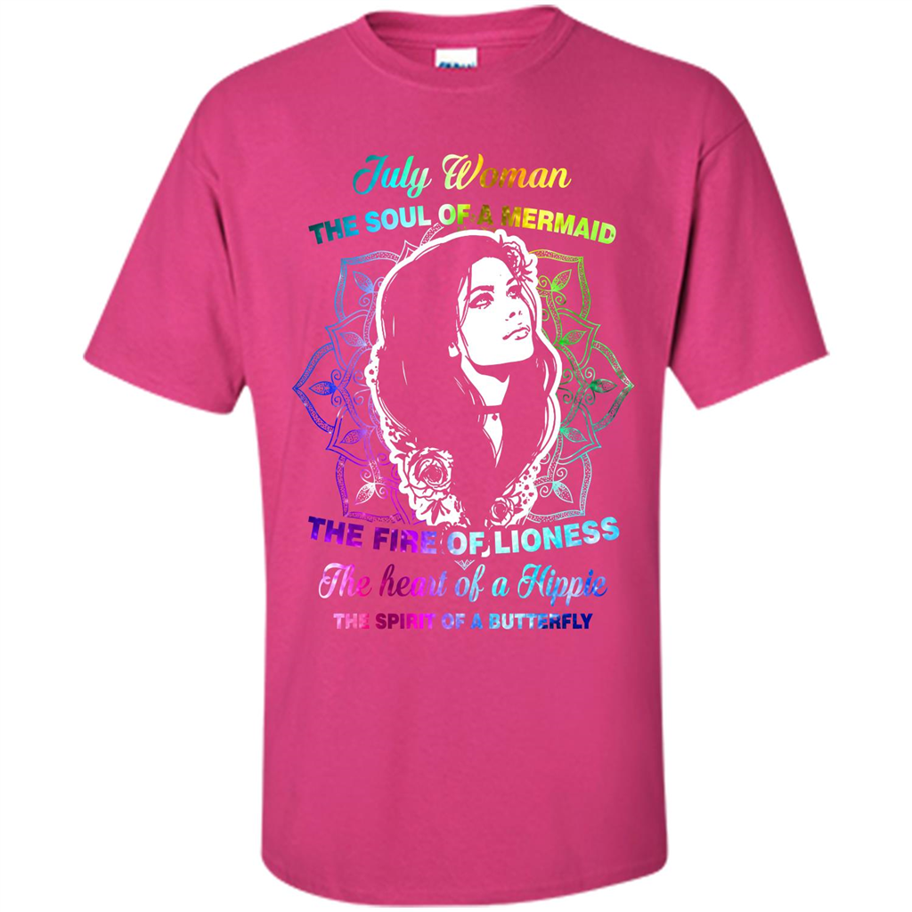 July Woman T-shirt The Heart Of A Hippie Heliconia