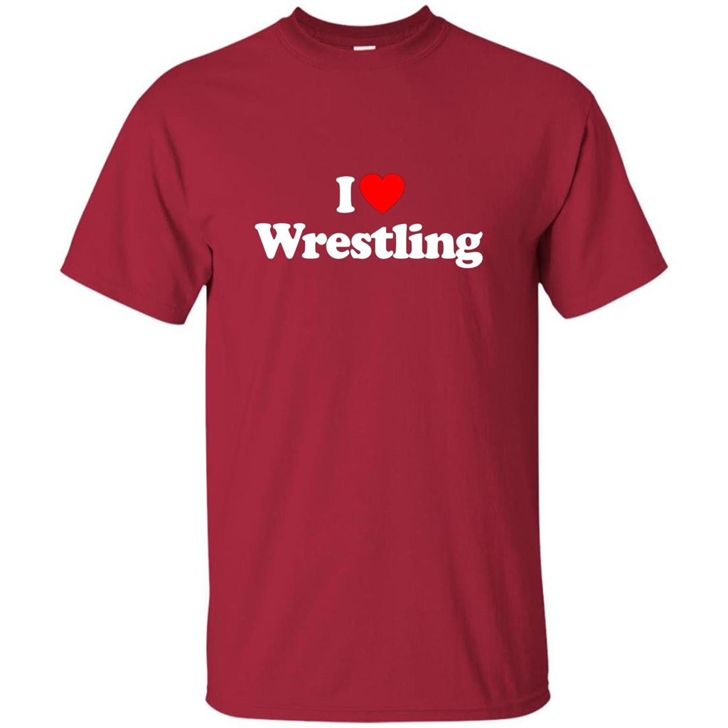 I Love Wrestling T-shirt Cardinal